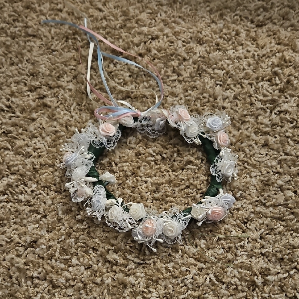 Hand Crafted Floral Doll Crown